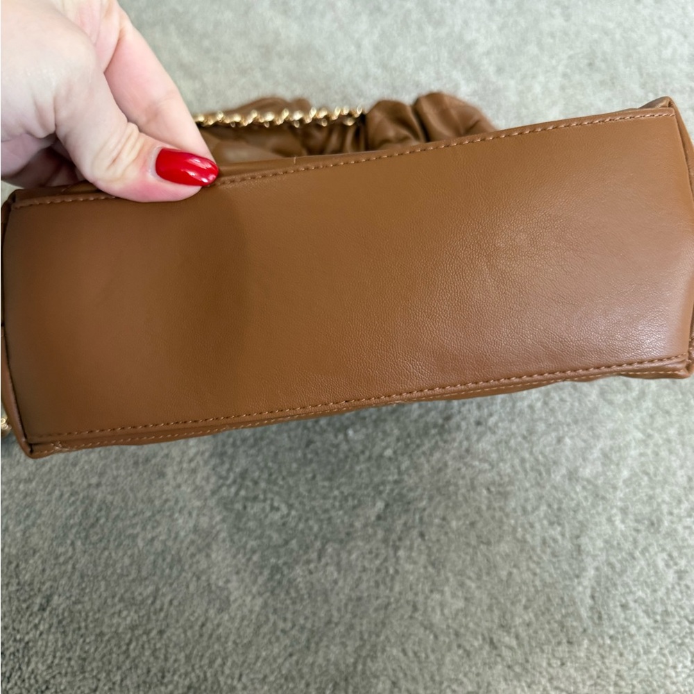 Brown Quilted Leather Shoulder Bag - Picture 2 of 3